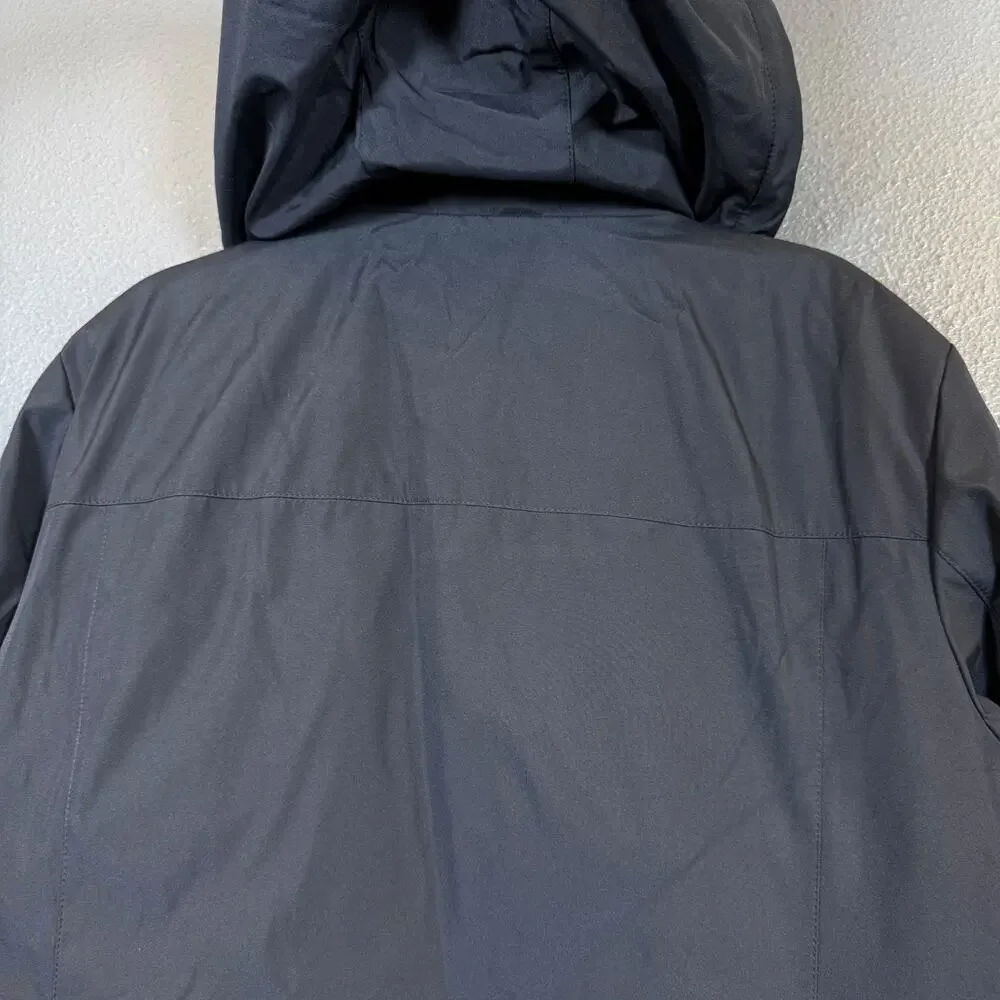 Calvin Klein S men’s blue parka down Winter Jacket Hooded Fleece